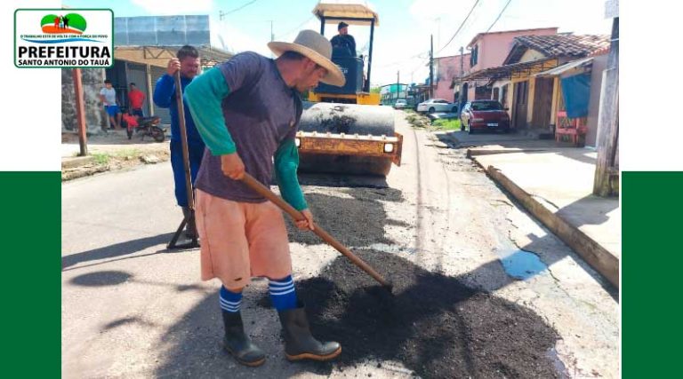 Operação tapa buracos nas ruas do centro da cidade